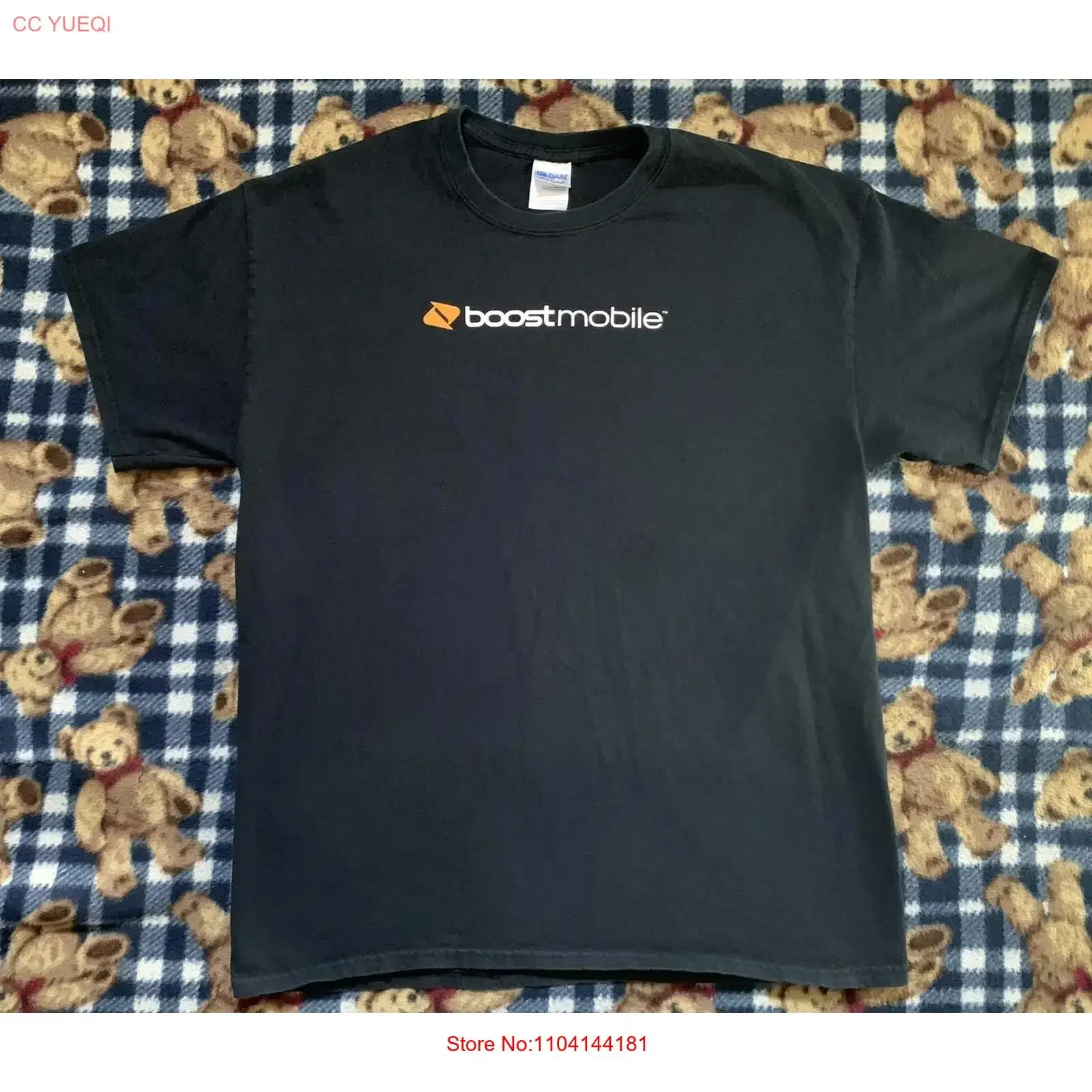 Rare Vintage Boost Mobile Official Promo T Shirt Sz L long or short sleeves vintage Washed Stretched graphic fashion Slightly