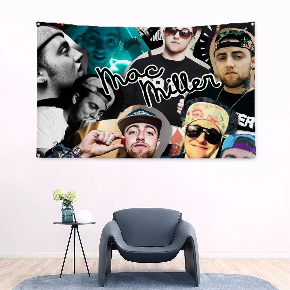 Flag to Hang Mac Miller Home Decoration Tapestry Wall Hanging Flag Decor Hip Hop Gifts Flags for Bedrooms Wallart Outdoor