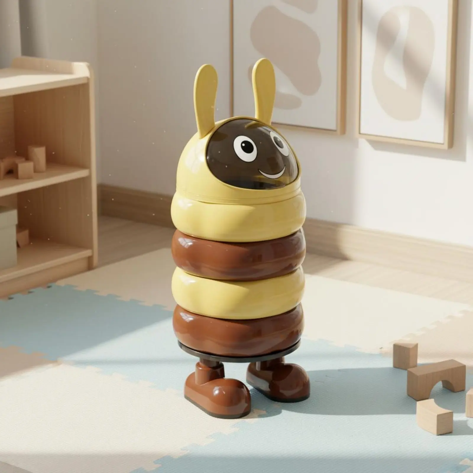 

Милый мусорный бак в виде зайца, большой емкости, с крышкой, с откидной крышкой, утолщенный материал, для студентов, для спальни