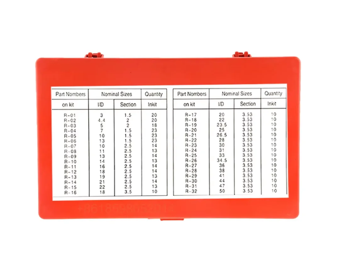 Black Nitrilo Rubber O-ring Espessura Gauge Kit, Junta Resistente a Óleo, Diâmetro Exterior 32 Tamanhos, 419Pcs