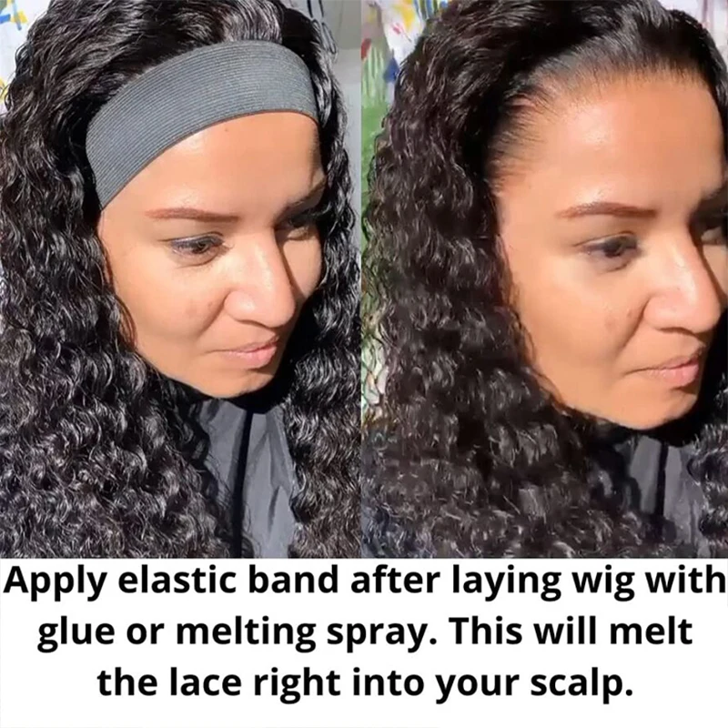 4 pcs Elastic Headband For Lace Frontal Melt, Lace Melting Band For Lace Wigs, Lace Band Wig Bands For Edges Wig Melt Band, Wigs