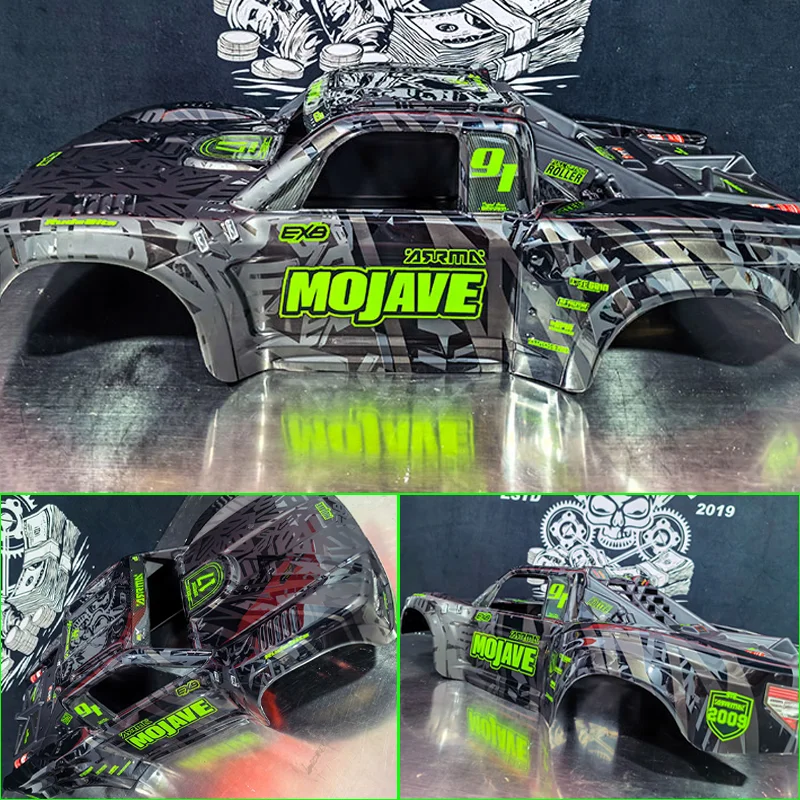 RC Car Plastic Simulation Body with Sticker Painting for 1/7 ARRMA MOJAVE EXB 6S Traxxas UDR RC Short Course Desert Car