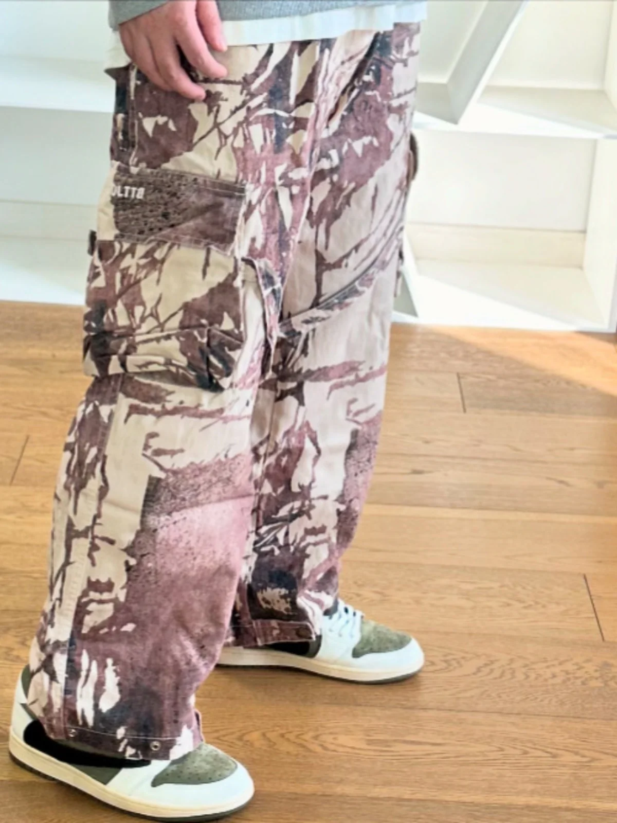 

Брюки карго BTTJOB с камуфляжным принтом, повседневные, модные, городские, прямого кроя, длинные, с карманами, винтажные, рабочие, из ткани