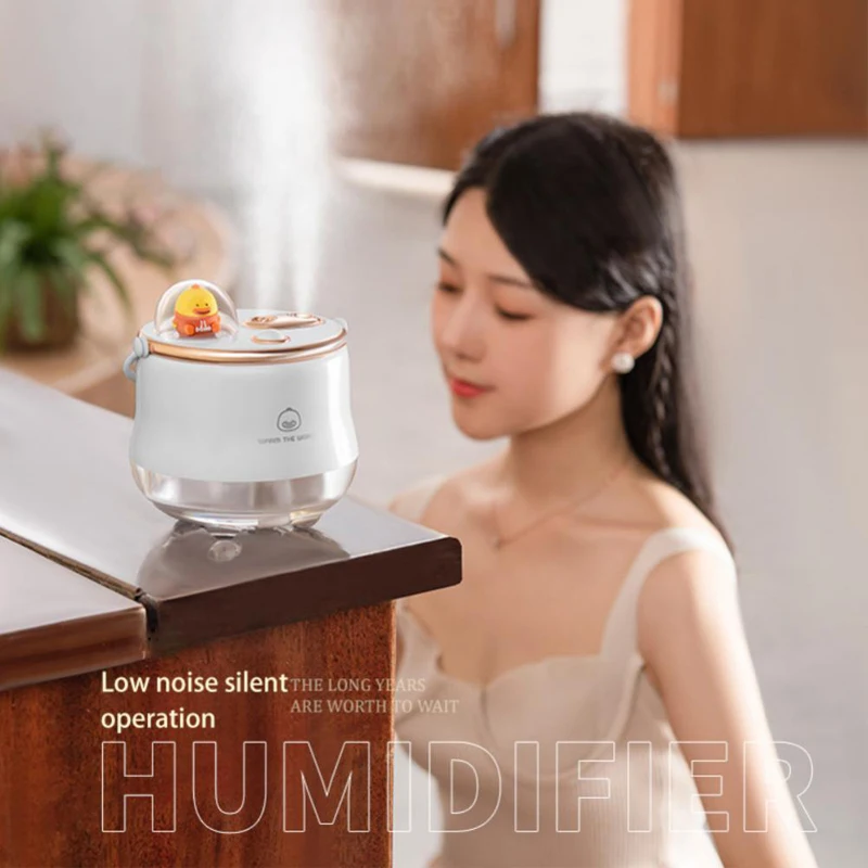 

Dual-jet Humidifier Desktop Usb Charging Wireless Mobile LED Atmosphere Light Aromatherapy Diffuser Аромадиффузор Для Дома