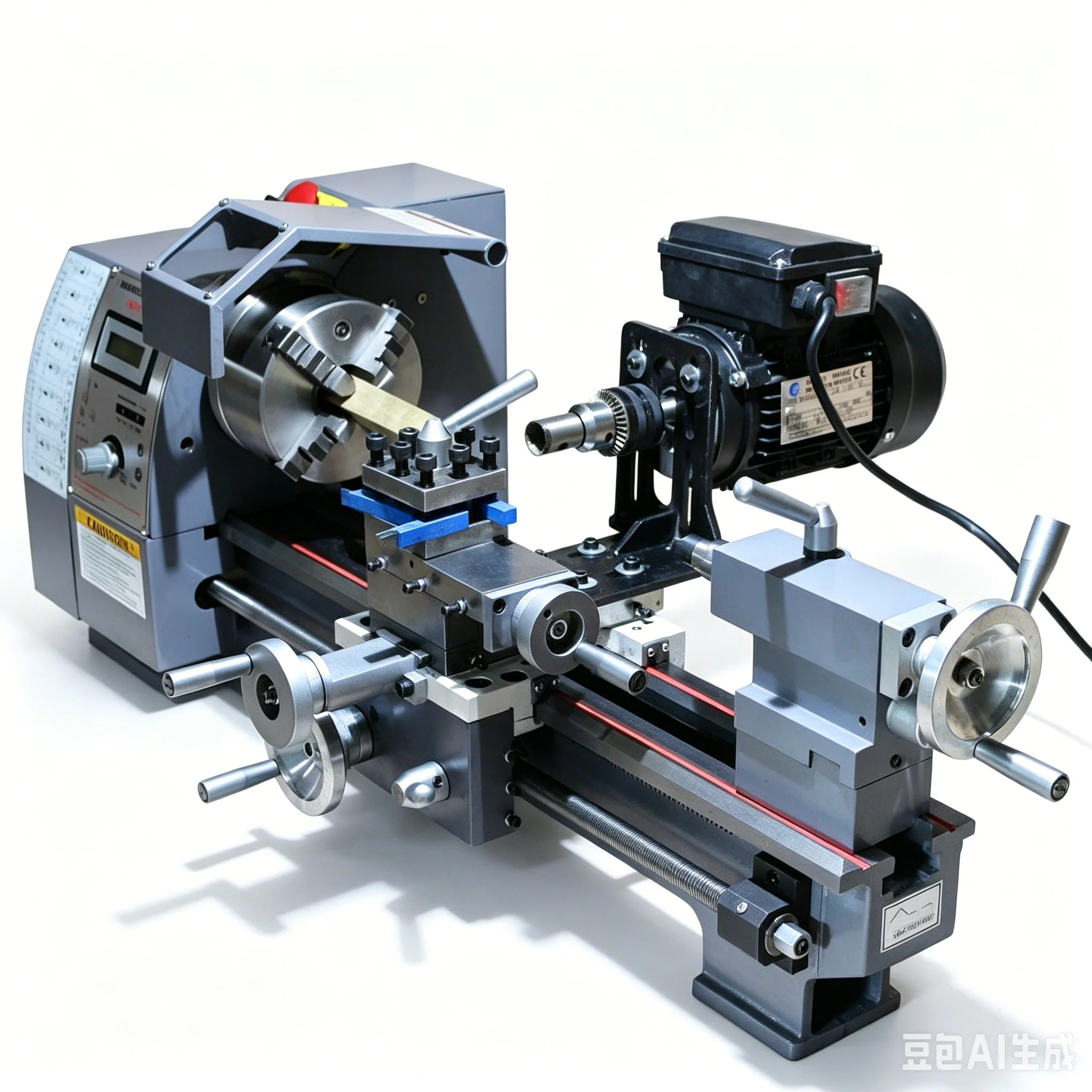 MX-210 Household Mini Metal Lathe, Multi-function Micro Machine for Woodworking, Bracelet, Bead & Buddha Ball Processing