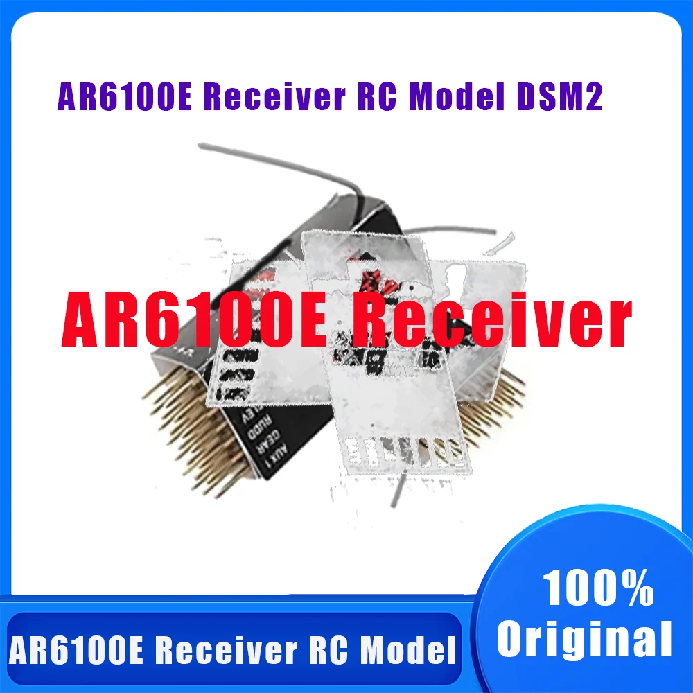 Приемник AR6100E RC Модель DSM2 2,4 ГГц 6-канальный 6-канальный для передатчика JR DX5E DX6I DX6 DXS7 DX7 DX18 DX8 DX9 DX12 Пульт дистанционного управления