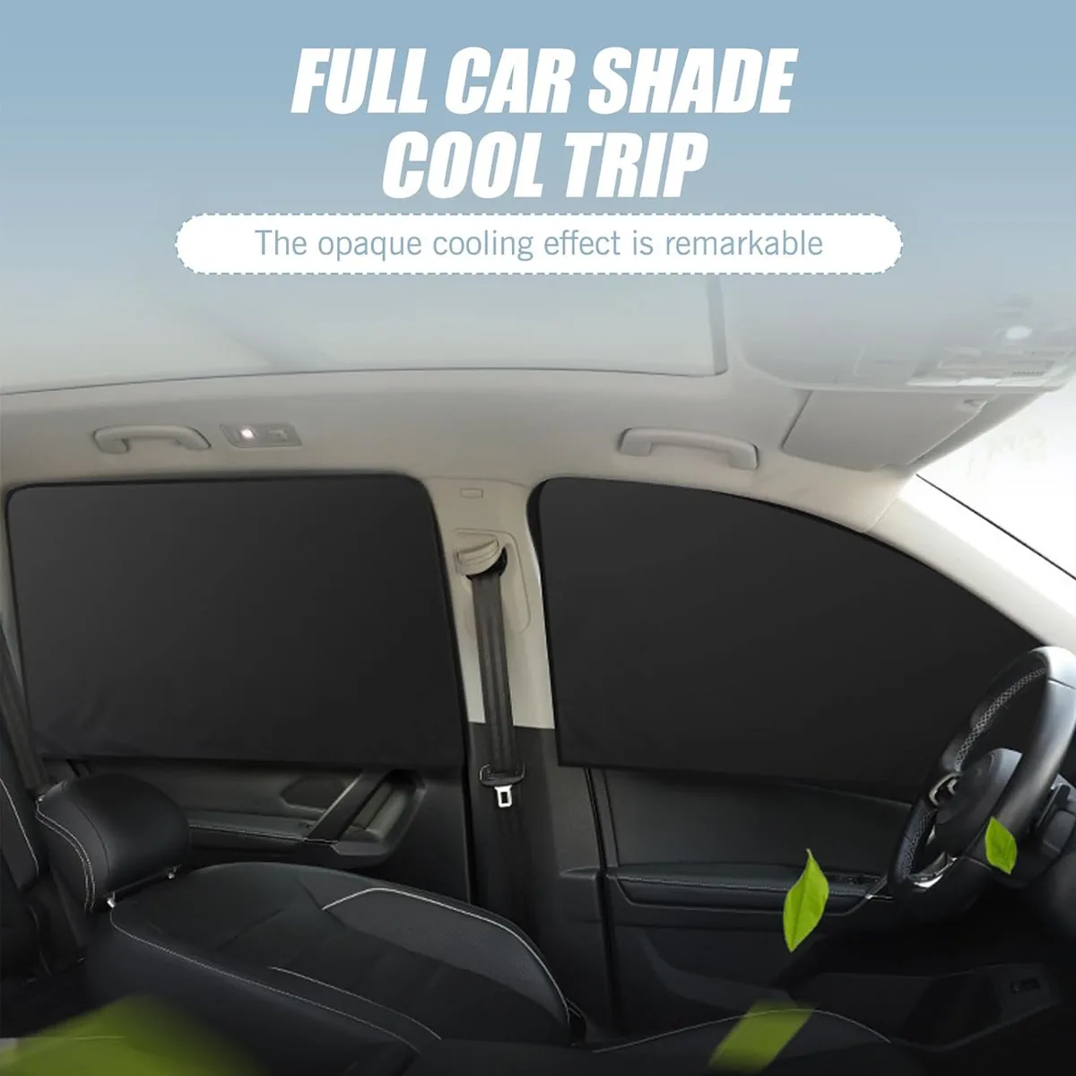 Block 99% UV! Car Window Sun Shade, Heat Insulation Cloth Cover, Keep Car Cool 10°C, Universal Side Front Rear
