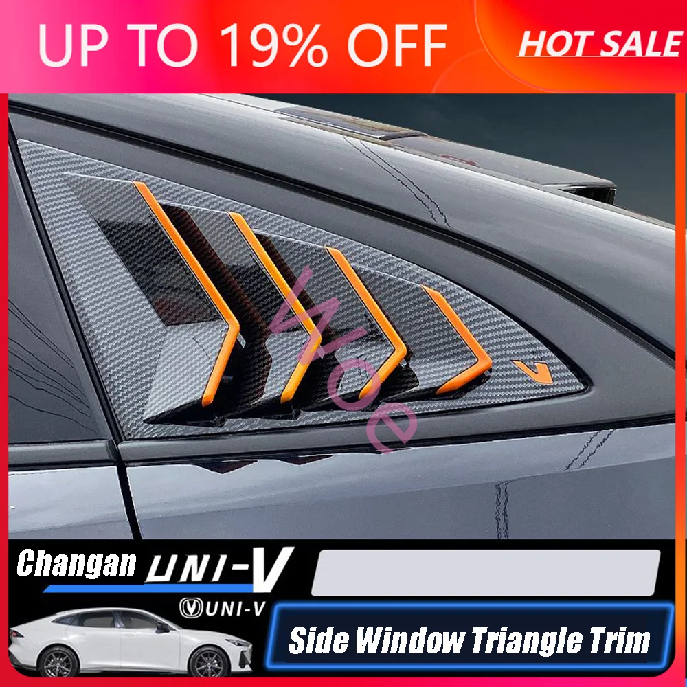 Woe Rear Trunk Spoiler Wing for Changan UNIV 2022-2024 Exterior Aero Styling Accessories Side Window Triangle Shutters Trim