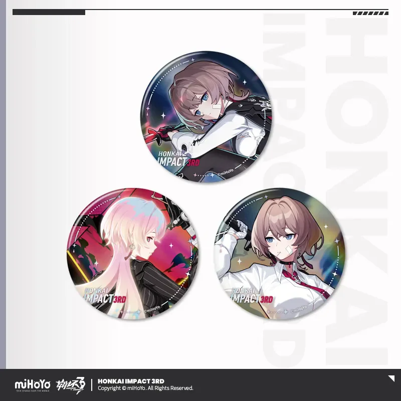 [Genuine]Game Honkai Impact 3 Senadina Series Tinplate badge Anime Brooch Cosplay Pendant Couple Badge Birthday Present in stock