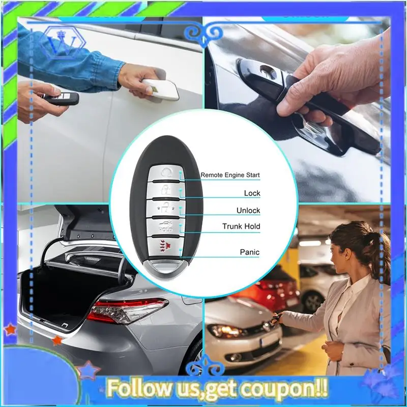 

M46K-1 PCS Keyless Entry Remote Key Fob 433Mhz ABS For Nissan Altima Maxima Infiniti Q50 Q60 KR5S180144014 S180144310 5 Buttons