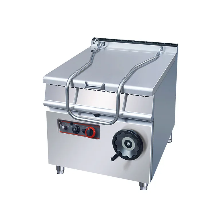 

Vertical commercial gas electric heating tiltable wok all stainless steel western kitchen wok frying pan western food equipment