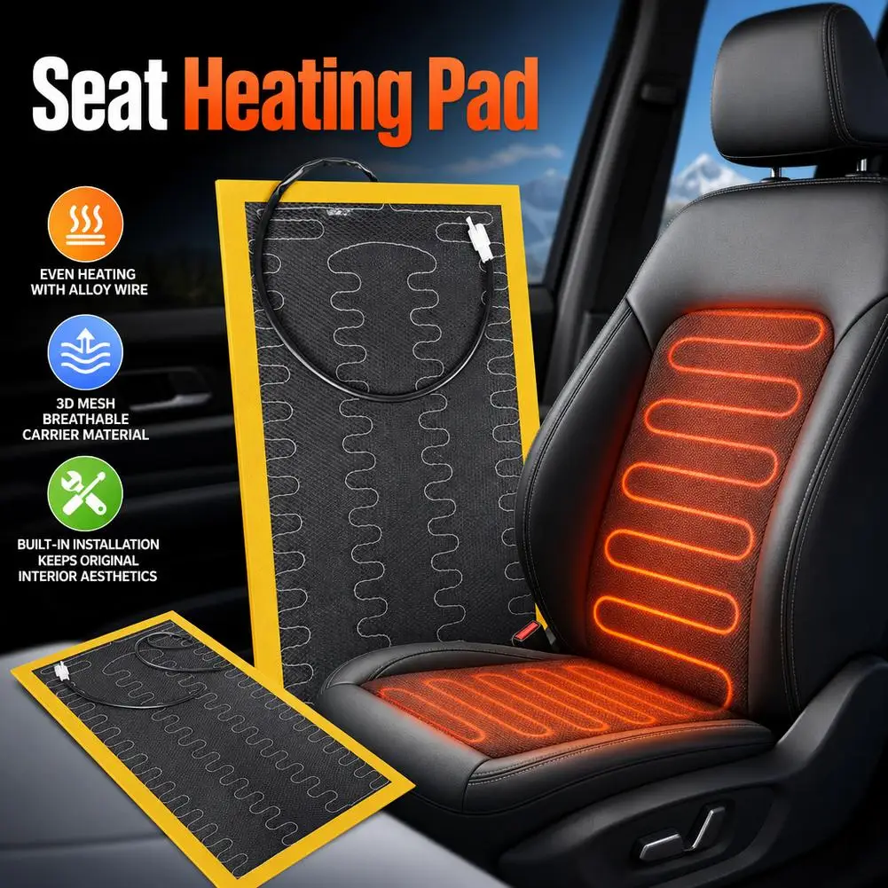 12V Built-in Car Seat Heater Car Seat Heating Pad, Single Universal Seat Heater Element For Most Vehicles