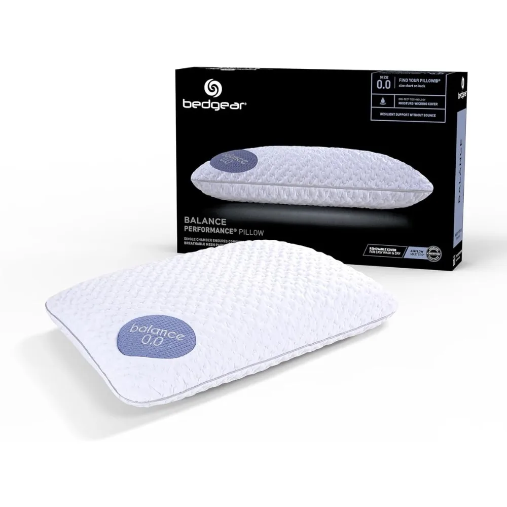 Balance Performance Pillow Size 0.0 - Firm Moisture Wicking Pillows for All Positions - Back Side Freight Free Sleeping Home