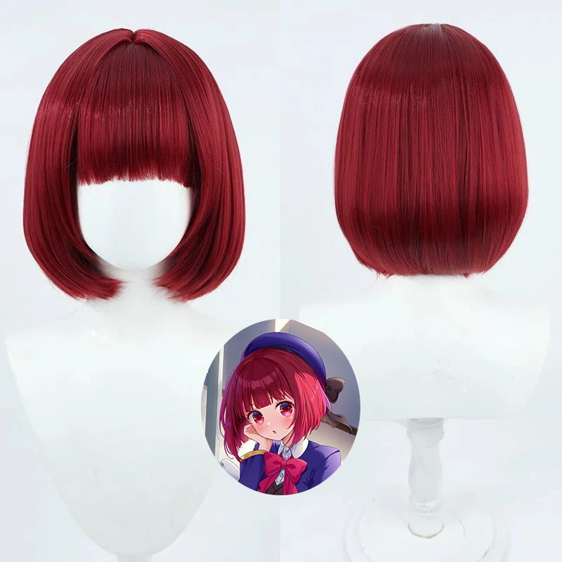 

Arima Kana Cos Парик Аниме OSHI NO KO Детский Звездный Персонаж Студенческая Голова Концертное Вечернее Платье С Прямой Челкой Короткие Волосы