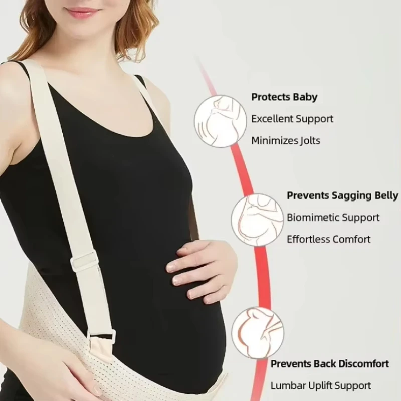 العصابات البطن الأمومة للنساء الحوامل حزام دعم الحمل تنفس البطن الموثق الظهر قابل للتعديل البطن Maternidad #2
