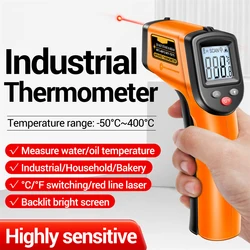 Podręczny pistolet termiczny na podczerwień-50 ~ 400 ℃ IR Llaser czujnik Tester pistolet przemysłowy kamera termowizyjna ekran VA miernik pirometr narzędzie