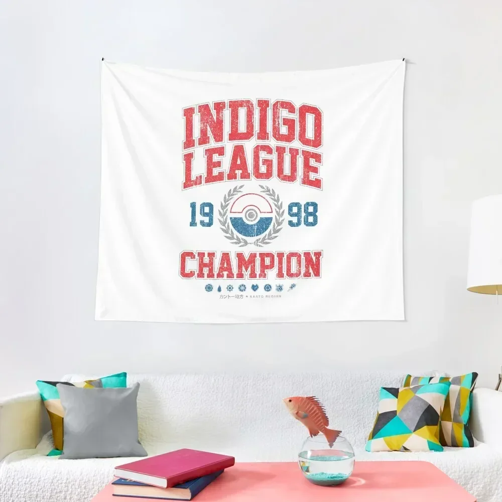 

Indigo League Champion (Variant) Tapestry Room Decoration Korean Style Decoration Home Bedroom Deco Room Ornaments Tapestry