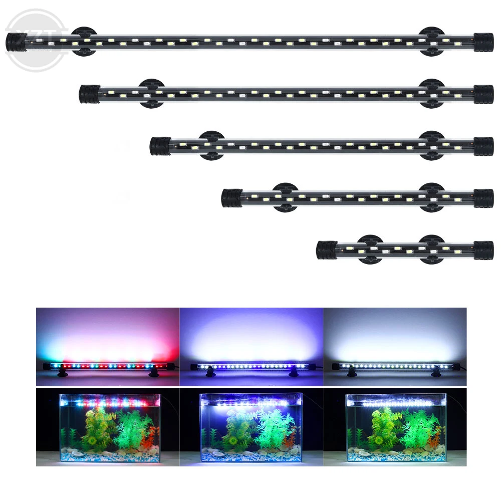 New Aquarium Light LED Waterproof Fish Tank Light Underwater Fish Lamp Aquariums Decor Lighting Plant Grow Lamp 18-58CM 220-240V