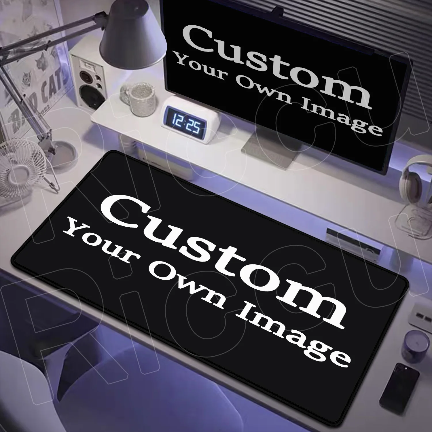 Gaming HD Printing Mousepad 35x80cm Custom Logo Computer Mice Rug XXL Playmat Antislip Natural Rubber Carpet DIY Image Mouse Pad