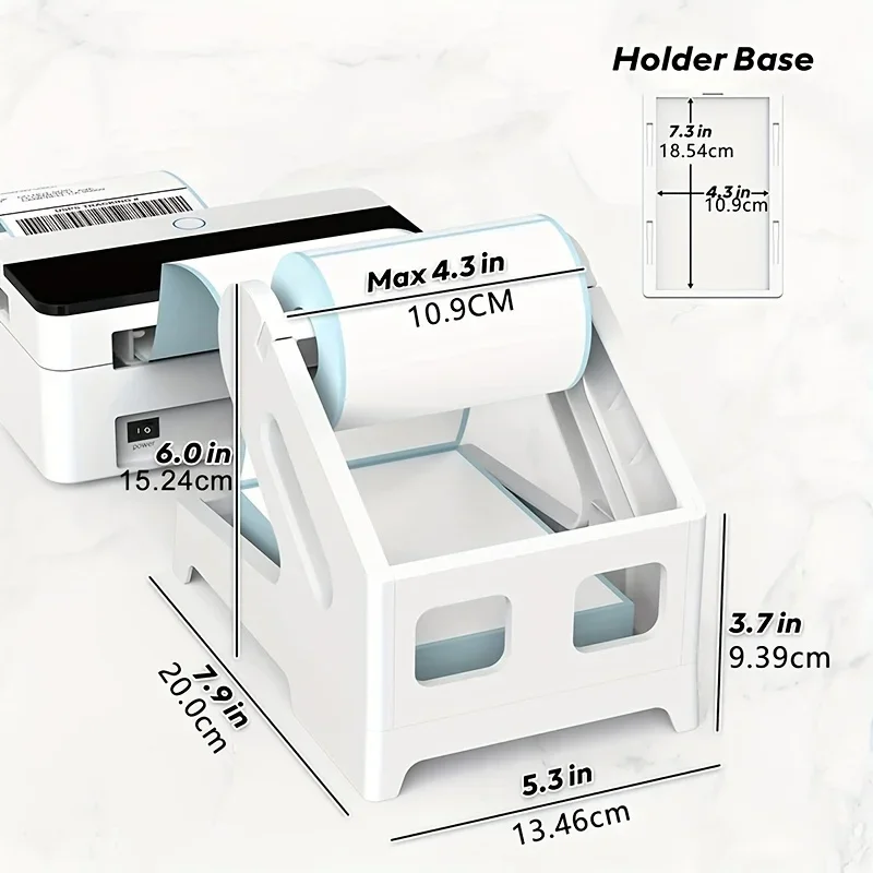 1Pc Thermal Label Holder 2-in-1 Multi-Purpose Label Holder, Thermal Shipping Label Holder For Rolls And Fan-Folded Labels