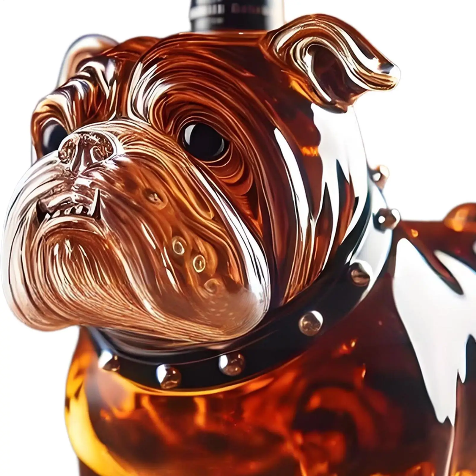 

Funny Glass Whiskey Bottle Collectible Novelty Whiskey Decanter Bulldog Shape Whiskey Bottle for Men Home Tasting Beer