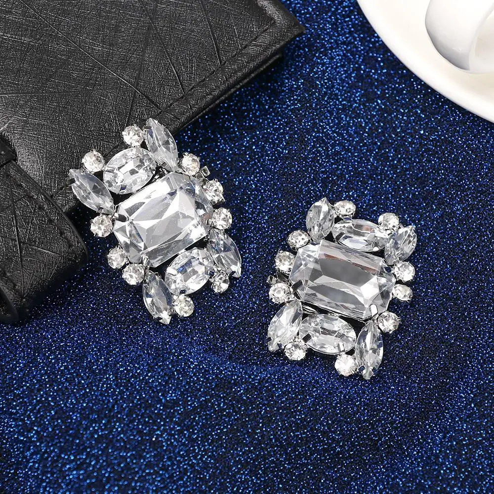 Rhinestone Bride Wedding Shoe Clip Shiny Decorative Clips Charm Buckle Shoe Decorations