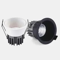 Recessed Dimmable Led COB Downlight Ceiling Lamp Spotlight Aluminum Light 7W10W12W15W18W20W24WAC85-265V For Home Office Store