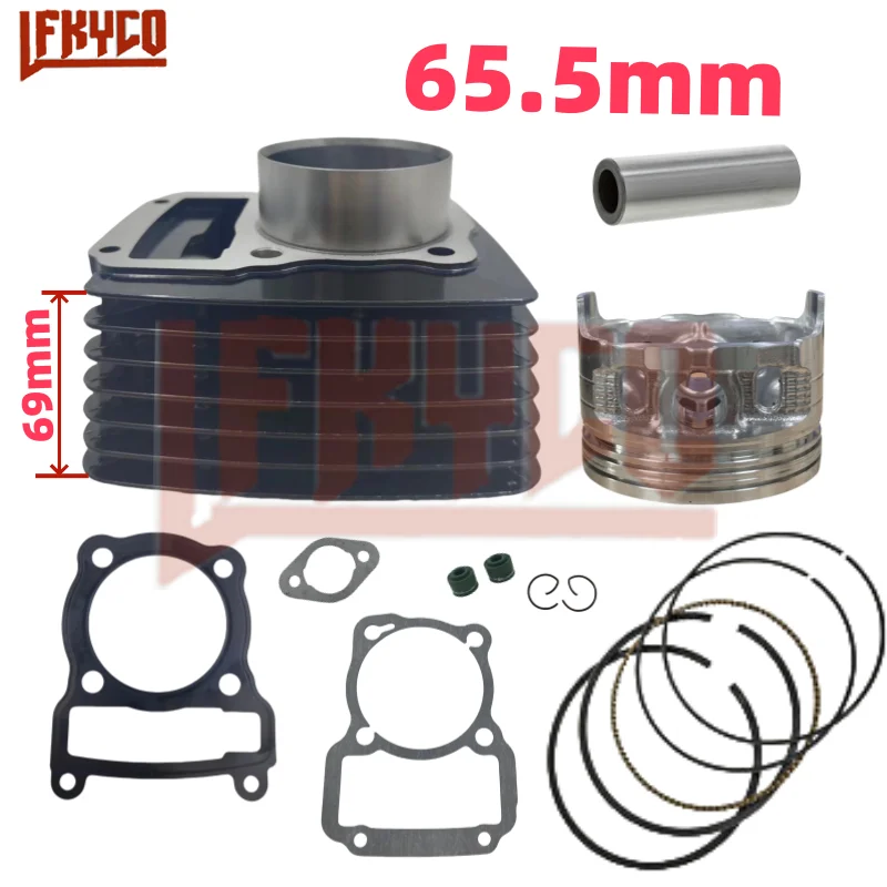 

65.5MM Bore Motorcycle Engine Cylinder Kit for TYAN TY200 TY189 TY 189 Veloci Razzer 200 Razer 200CC Moto Piston Ring Gasket Set