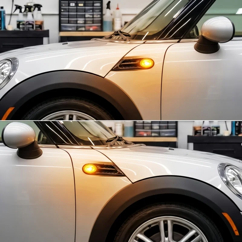 2Pcs/set Car Side Fender Maker Indicator LED Signal Light For BMW MINI COOPER R56 R57 R58 R59 2007-2013 63137260202 63137260201