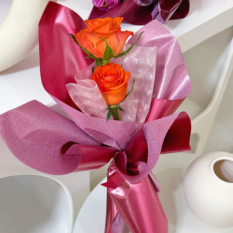 Korean Packaging Film for Flowers, Premium Waterproof Floral Wrapping Paper, Flower Shop Flower Packaging Materials