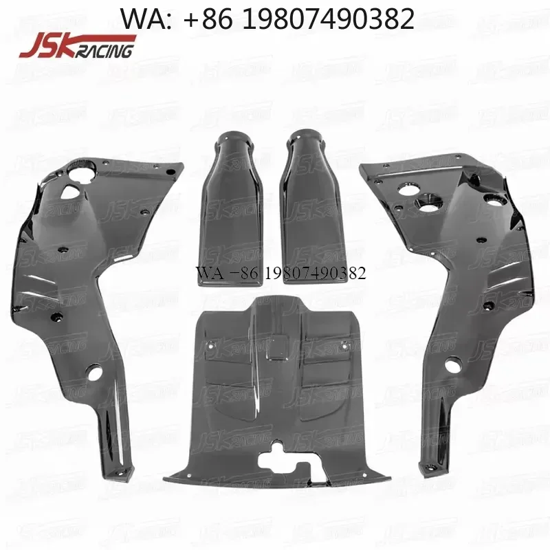 Wmwmnu 5Pcs Carbon Fiber Engine Cover Compartment for 2013-2015 F12 Berlinetta Plain Weave Car Styling Accessories Interior