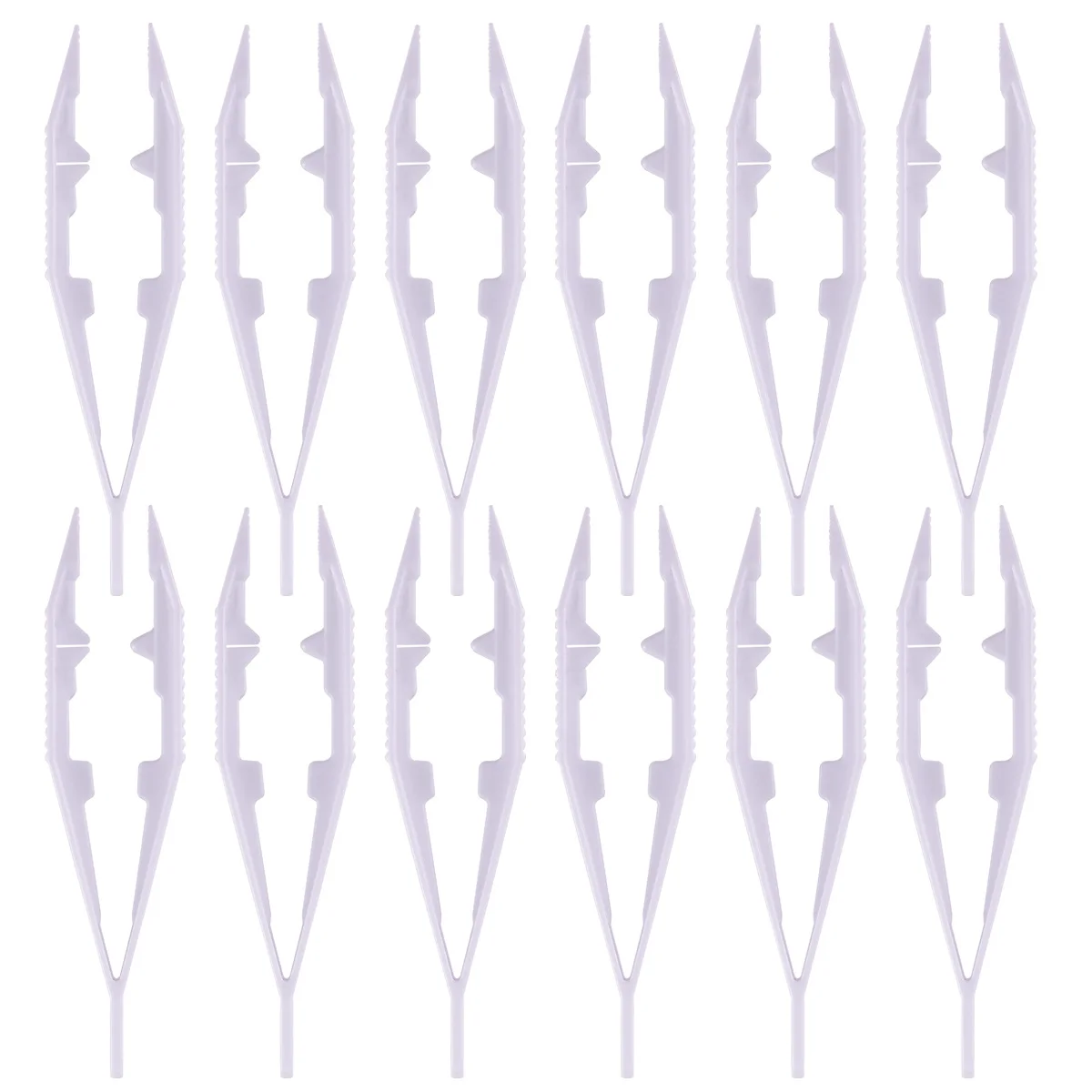 Angoily 13-delige spellbonen plastic pincet kralen ambachtelijke mini-kralen educatieve kunstgereedschapset wit