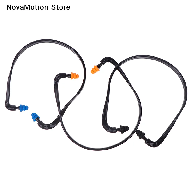[NM]1PC Soft Silicone Ear Plugs Sleeping Working Noise Reduction Head-mounted Earplugs Protector Anti-Noise Earmuff[NM]
