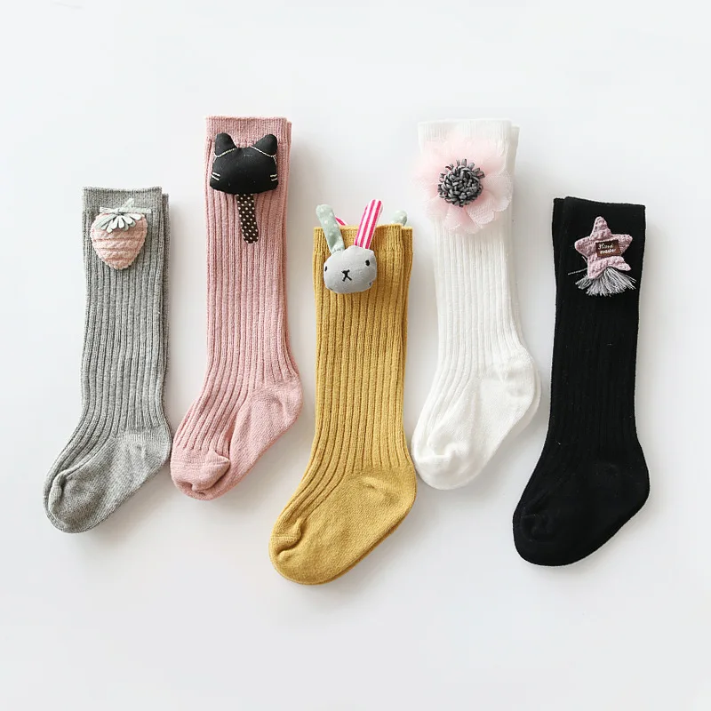 

Knee Baby Socks For Girls Cotton Newborn Knee High Children's Socks Fashion Cartoon Toddler Boy Kids Sock Spring Autumn 0-3Years