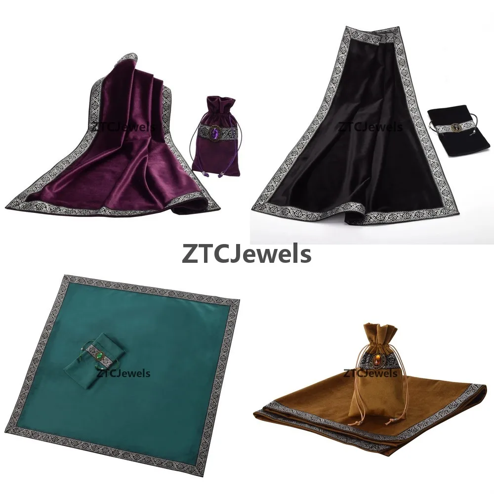 Бархатная скатерть для Таро с сумкой, ткань для алтаря для гадания по методу Викка, аксессуары для косплея и настольных игр по предсказанию судьбы