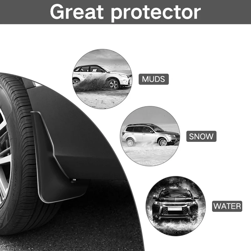 Mud Flaps For Ford Edge ST Line Titatium SE SEL 2019-2022 2020 2021 Splash Guards Fender Matte Black Mudguards Car Accessories