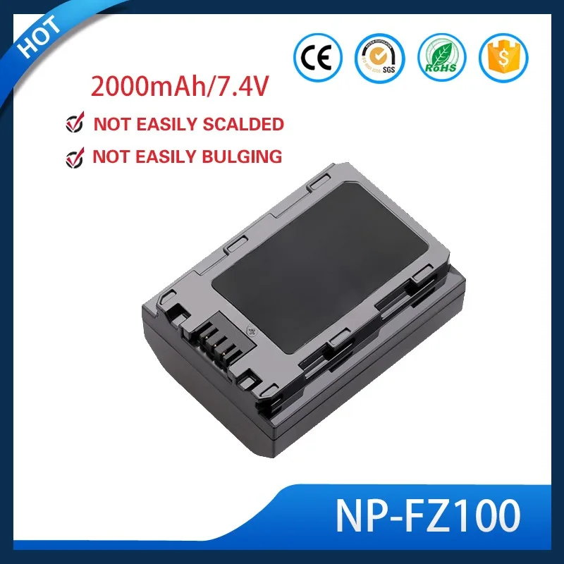 

NP-FZ100 High Capacity Rechargeable Li-ion Camera Battery For Sony A7C ZVE10 Mark II A7M3 A7M4 Mirrorless Camera