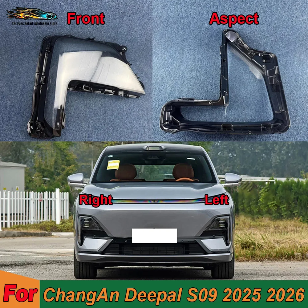 For 2025 2026 ChangAn Deepal S09 Headlamp Lamp Cover Headlight Shell Transparent Mask Lens Plexiglass Replace Original Lampshade
