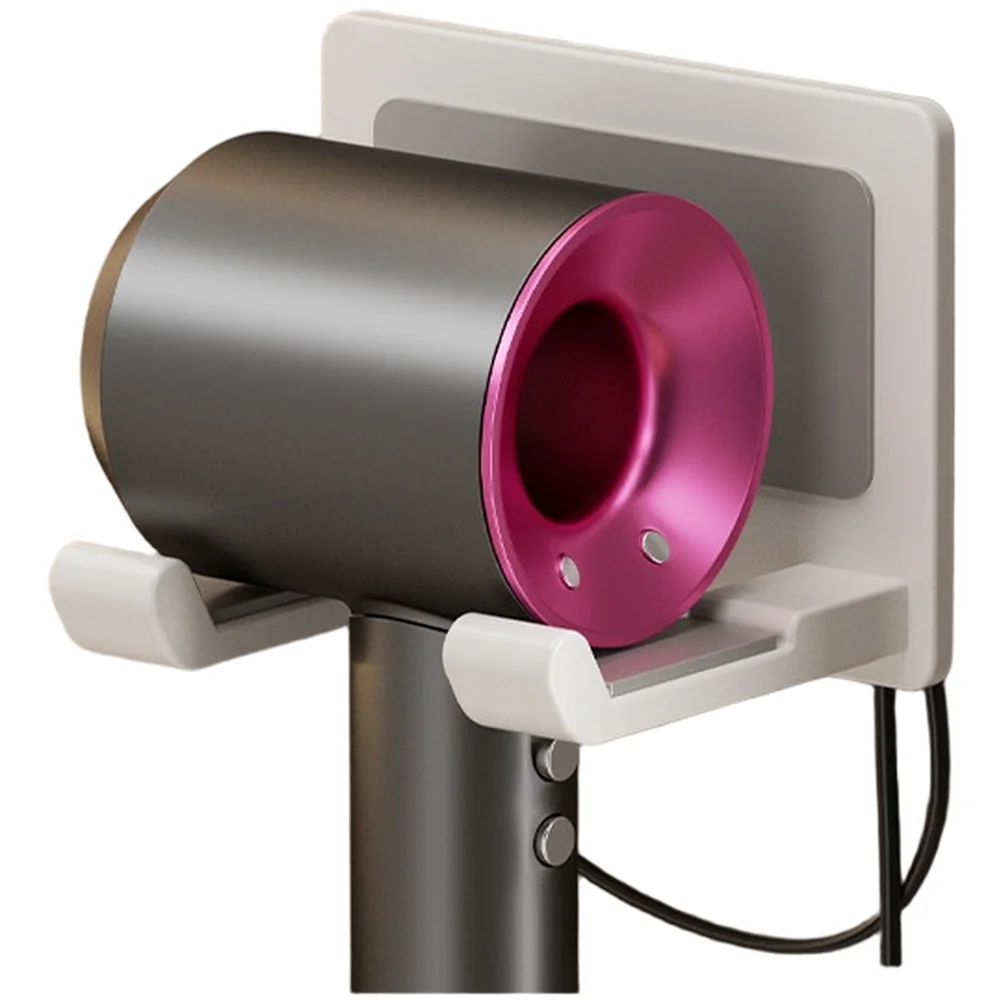 Bathroom Organization for gunmetal White Black Cream Hair Dryer Holder No Drill Hair Dryer Holder One-Second Release Strong