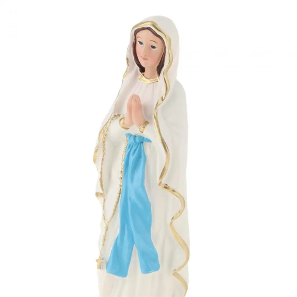 Religious Virgin Mary Resin Statue Detailed Catholic Figurine European Craft for Shelf Wedding Gift or Office