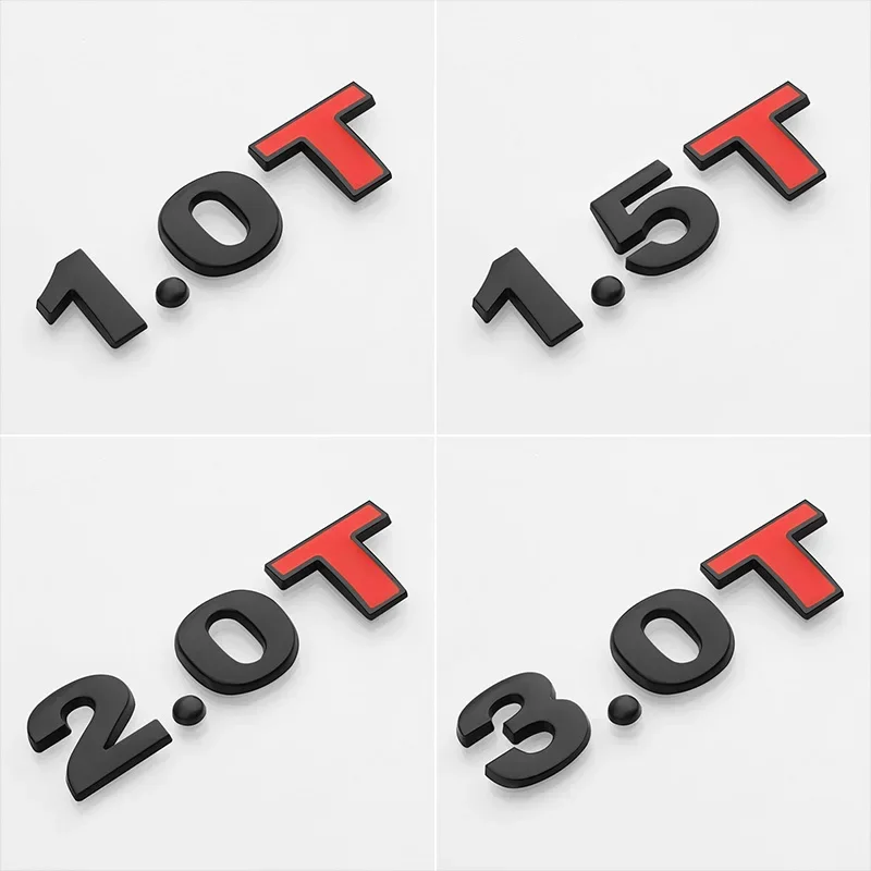 Solid Metal Sticker Car Car Rear English Letter Car Sticker Personalized Modification Number Sticker Body Displacemen Tail Label