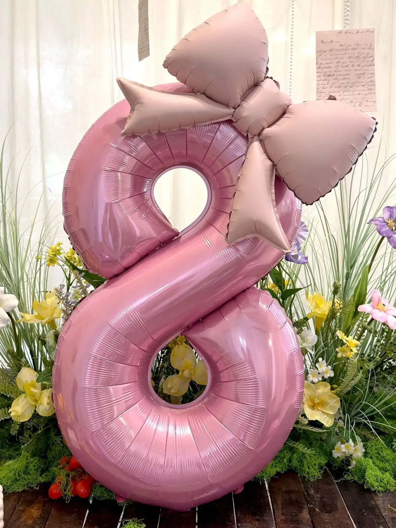 2 stks 40 inch Roze Strik Nummer Folie Ballonnen Bruiloft Verjaardagsfeestje Decoratie Verjaardag Decor Foto Props Feestartikelen - afbeelding 2