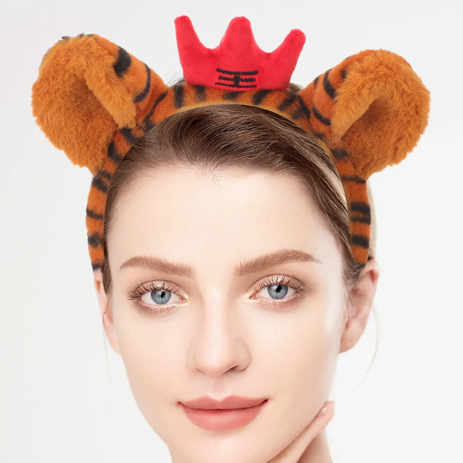 

Tiger Cosplay Headband Headdress Hairband Women Accessories Cute Tiger Ear Headband Non Slip Party Cosplay