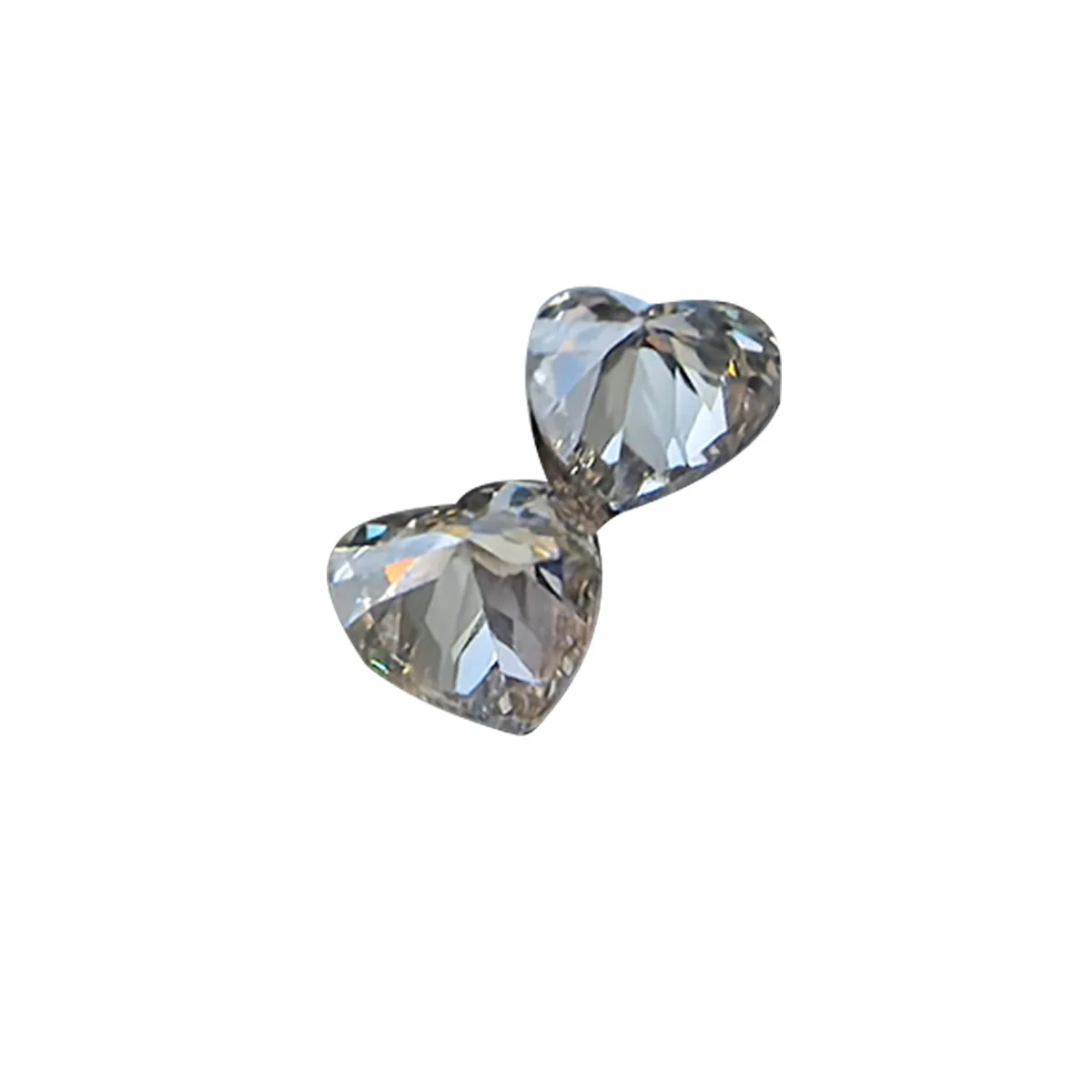 20 pçs brilho amor coração strass luxo pêssego zircônia cúbica para arte do prego diy decorações de cristal 5a acessórios da arte do prego