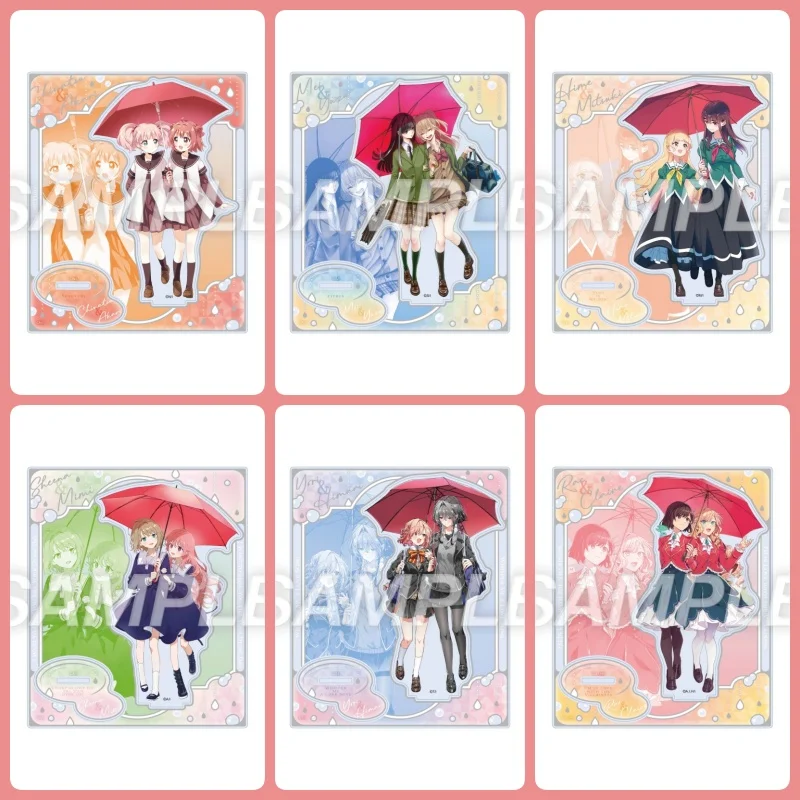 Comic Yuri Hime 20th Anniversary Exhibition GL Anime Acrylic Stand Model Figure Cosplay Plate Holder Topper Keychain Toys