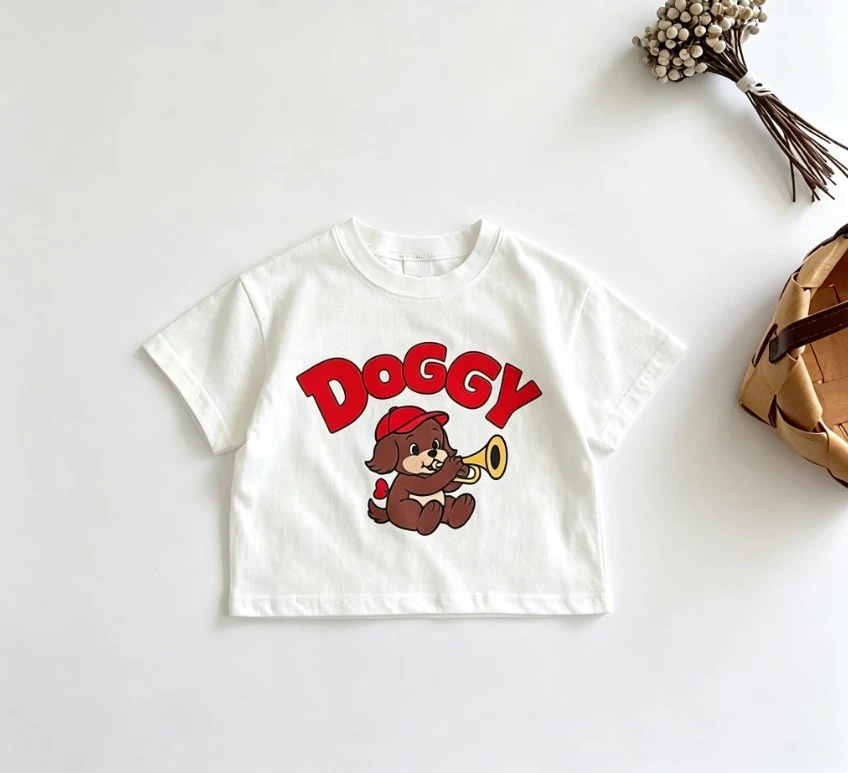 

Toddler Puppy Print T Shirts With Doggy And Tiny Dog Text For Kids 9 Months To 6 Years Old Lightweight Short And Long Sleeve Top