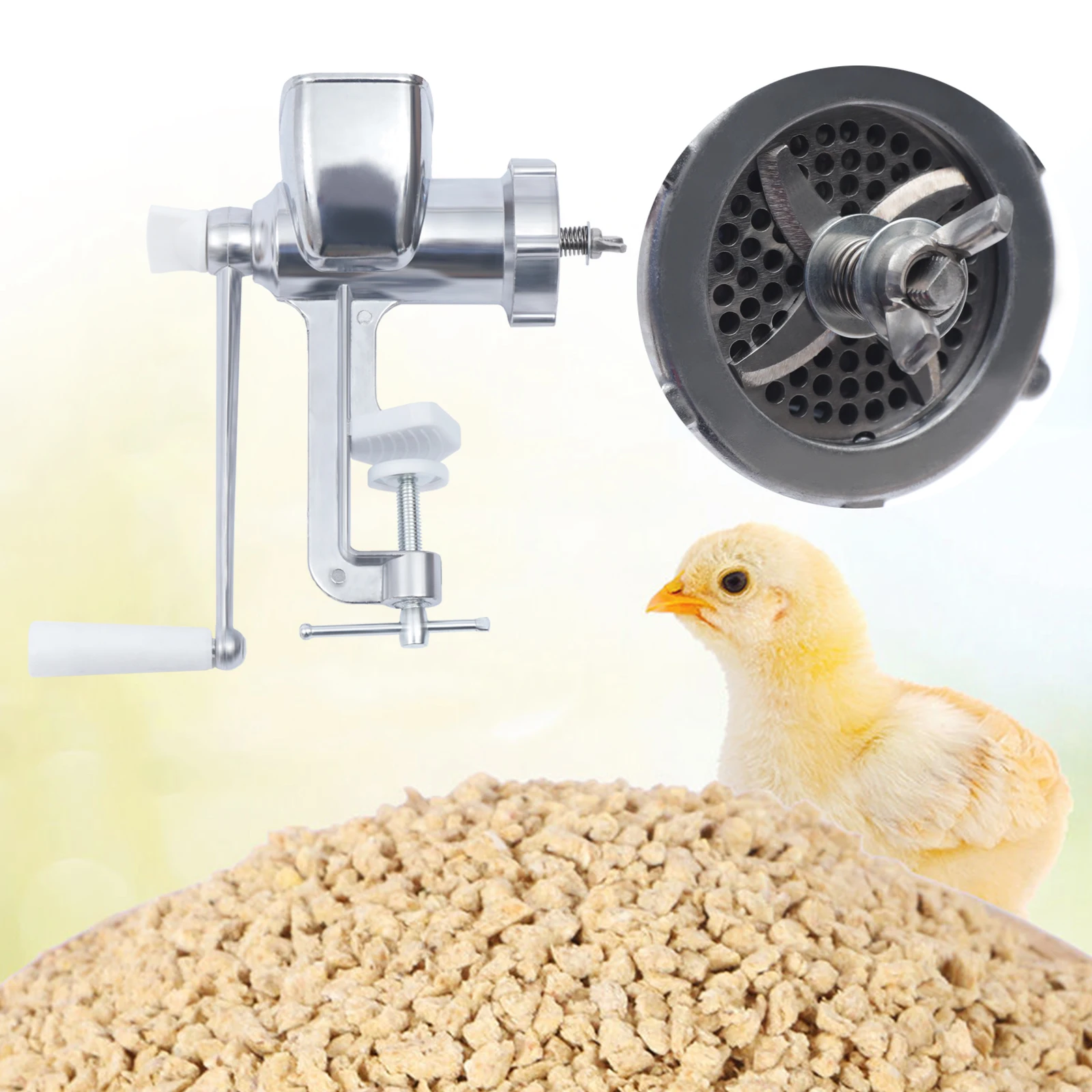 

Feed Pellet Mill Manual Pellet Feed Granulator Animal Food Maker Pet Feedstuff Processing Machine Household Tools for Farm