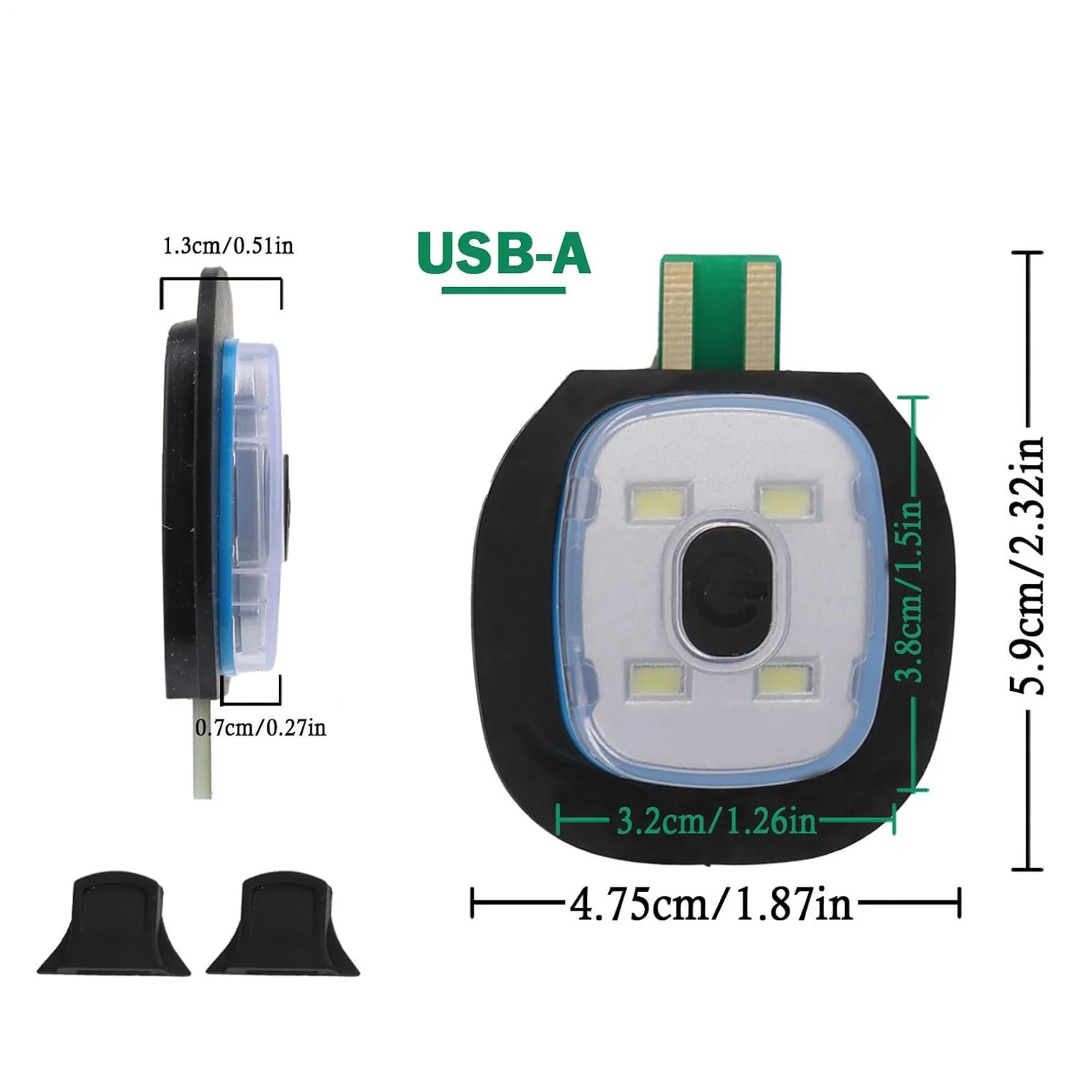 USB Rechargeable LED Beanie Light 3 Brightness Modes & Waterproof Clip-On Safety Light for Night Walking Running Working