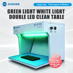 SUNSHINE SS-917C  High Cleanliness Dual Light Dust-free Workbench Adjustable Dust-free Fan Green Light Dust Display Lamp