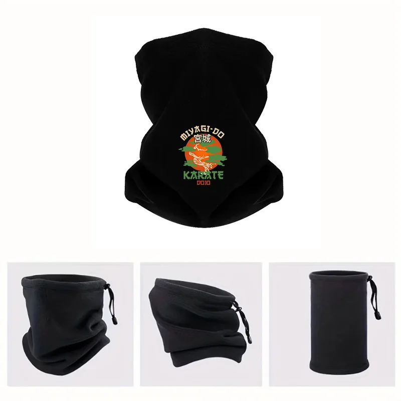 Miyagi-Do Karate Dojo symbol. Tree sun green Men Windproof Scarf Mask Neck Gaiter Hat Women cap Headgear Outdoor Keep Warm Winte